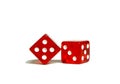 Two red dice Royalty Free Stock Photo