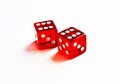 Two red dice Royalty Free Stock Photo