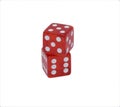 Two red dice Royalty Free Stock Photo