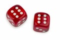 Two red dice