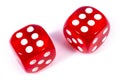 Two Red Dice Royalty Free Stock Photo