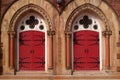 Two Red Doors Royalty Free Stock Photo