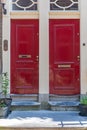 Two Red Doors Royalty Free Stock Photo