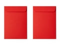 Two red envelopes isolated on white background Royalty Free Stock Photo