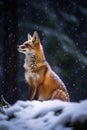 Playful Red Foxes in Canadian Snow