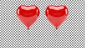 Two Red Heart Balloons Royalty Free Stock Photo