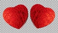 Two Red Heart-Shaped Objects Royalty Free Stock Photo