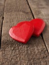 Valentines Day, red heart shapes Royalty Free Stock Photo