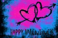 Happy Valentine`s day with psychedelic colors