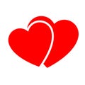 Two hearts. Web icon Royalty Free Stock Photo