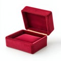Two red jewelry boxes on a transparent background, image. Royalty Free Stock Photo