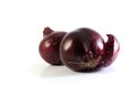 Two red onions isolated on white background Royalty Free Stock Photo