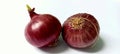 Two Red Onions Isolated on White Background Royalty Free Stock Photo