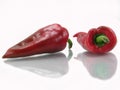 Two red paprika Royalty Free Stock Photo