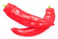 Two red peppers Royalty Free Stock Photo