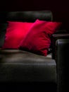 Two red pillows Royalty Free Stock Photo
