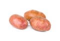 Two red potatoes against white background Royalty Free Stock Photo