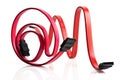 Two red SATA cables