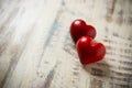 Two red stone heart Royalty Free Stock Photo