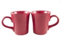 Two red tea cups