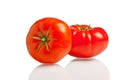 Two red tomatoes Royalty Free Stock Photo