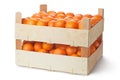 Two retail crates of ripe tangerines