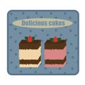 Two retro cakes