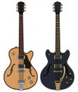 Two retro electric guitars Royalty Free Stock Photo