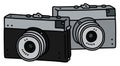 Two retro photographic cameras