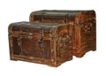 Two retro-styled trunks Royalty Free Stock Photo