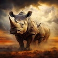 Two rhinos Royalty Free Stock Photo