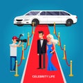 Two rich and beautiful celebrities Royalty Free Stock Photo