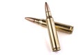 Two Rifle Bullets Royalty Free Stock Photo