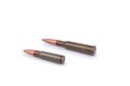 Two rifle bullets Royalty Free Stock Photo