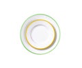 Two rimmed plates Royalty Free Stock Photo