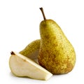 Two abate fetel pears isolated on white. Royalty Free Stock Photo