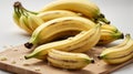 Two ripe bananas on a white, isolated.