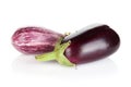 Two ripe eggplants Royalty Free Stock Photo