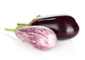 Two ripe eggplants Royalty Free Stock Photo