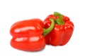 Two ripe red peppers Royalty Free Stock Photo