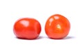 Two ripe red tomatoes isolated on a white background Royalty Free Stock Photo