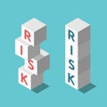 Two risks stacks management Royalty Free Stock Photo