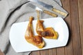 Two roasted chicken drumstick Royalty Free Stock Photo