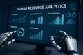 Dual Robot Arms Analyzing HR Performance Metrics