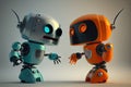 two robots, each with their own unique personality, engaging ed debate