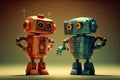 two robots, each with their own unique personality, engaging ed debate