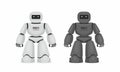 Two Robots. White and black