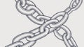 Interlocking Chains Forming a Strong Symbolic Cross, vector design Generative AI Royalty Free Stock Photo