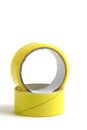 Two rolls scotch tape white background. Royalty Free Stock Photo
