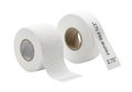 Two rolls of white pre-mold tape for construction projects and drywalling Royalty Free Stock Photo